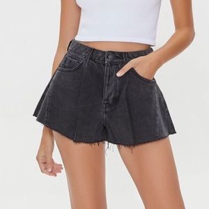 Flared Denim Shorts